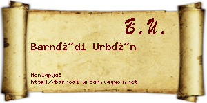 Barnódi Urbán névjegykártya